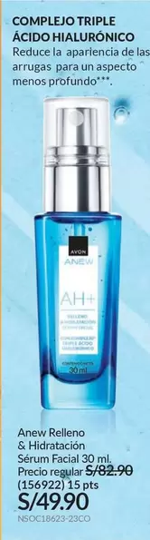 Anew - Relleno & Hidratación Sérum Facial 30 ml (156922)