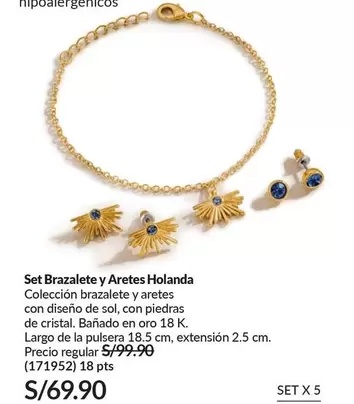 Sol - Set Brazalete y Aretes Holanda (171952)