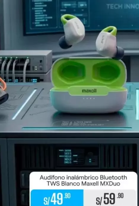 Maxell - Audífono inalámbrico Bluetooth TWS
