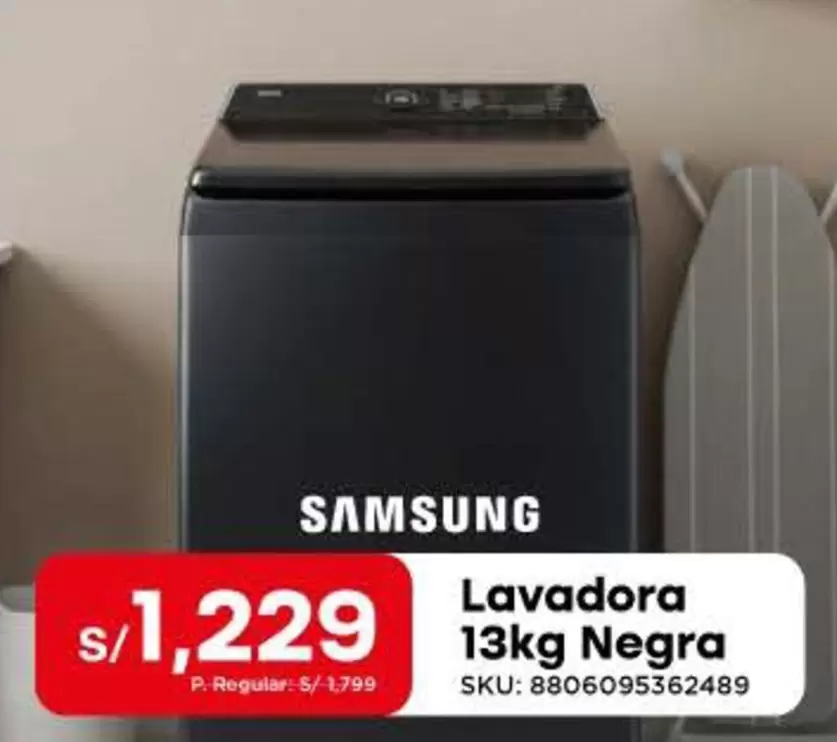 Samsung - Lavadora 13kg Negra