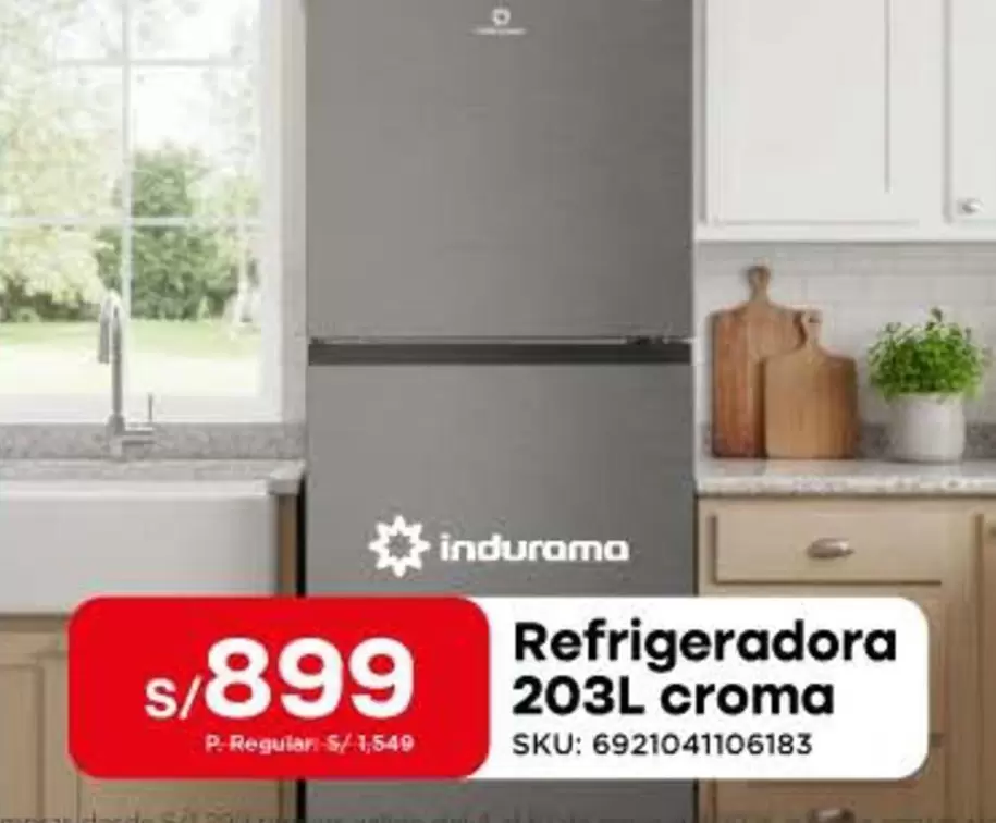 Indurama - Refrigeradora 203L croma
