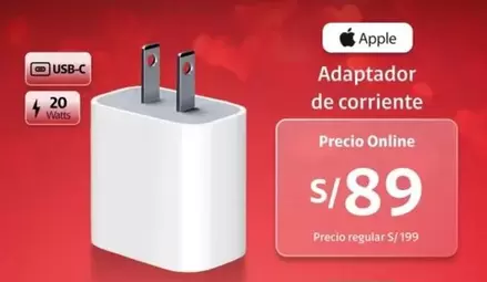 Apple - Adaptador de corriente