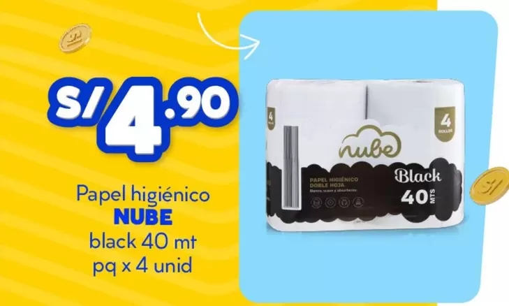 Papel higi0nico black 40 mt pq x 4 unid