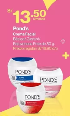 Pond's - Crema Facial Básica/Clarant/Rejuveness