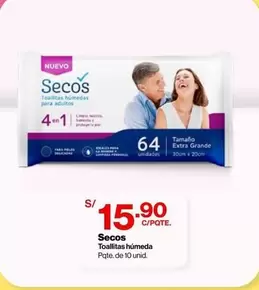 Secos - Toallitas húmedas para adultos