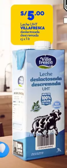 Leche UHT deslactosada descremada