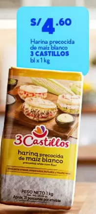 Harina precocida de maiz blanco