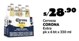 Corona - Cerveza Extra pk x 6 bt x 330 ml