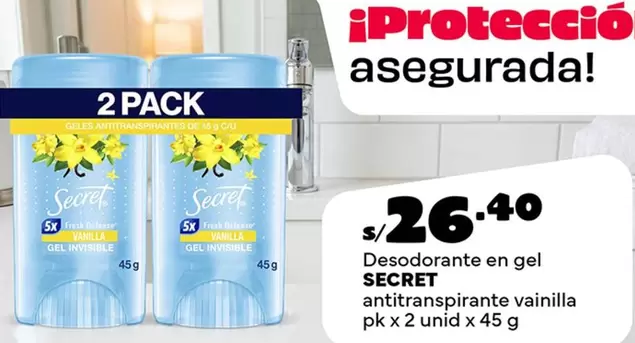 Vanilla - Desodorante en gel antitranspirante vainilla