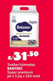 Babysec - Toallas húmedas