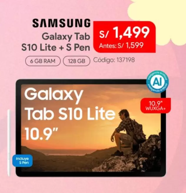 Samsung - Galaxy Tab S10 Lite + S Pen