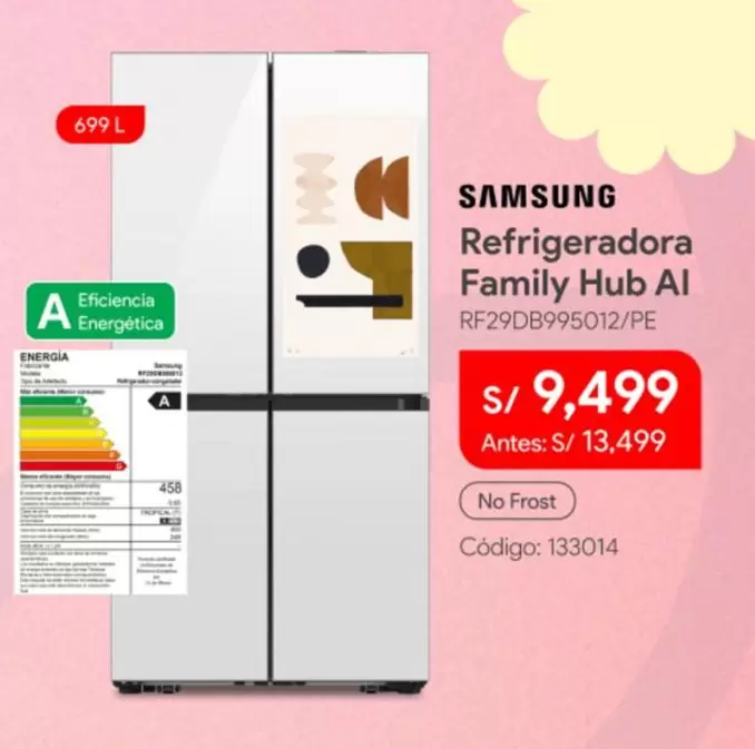 Samsung - Refrigeradora Family Hub AI RF29DB995012/PE