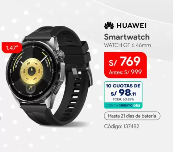 Huawei - Smartwatch WATCH GT 6 46mm