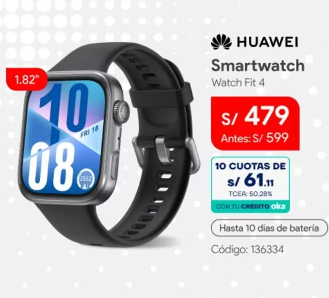 Huawei - Smartwatch Watch Fit 4