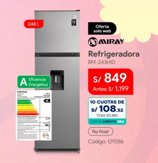 Miray - Refrigeradora RM-243HID