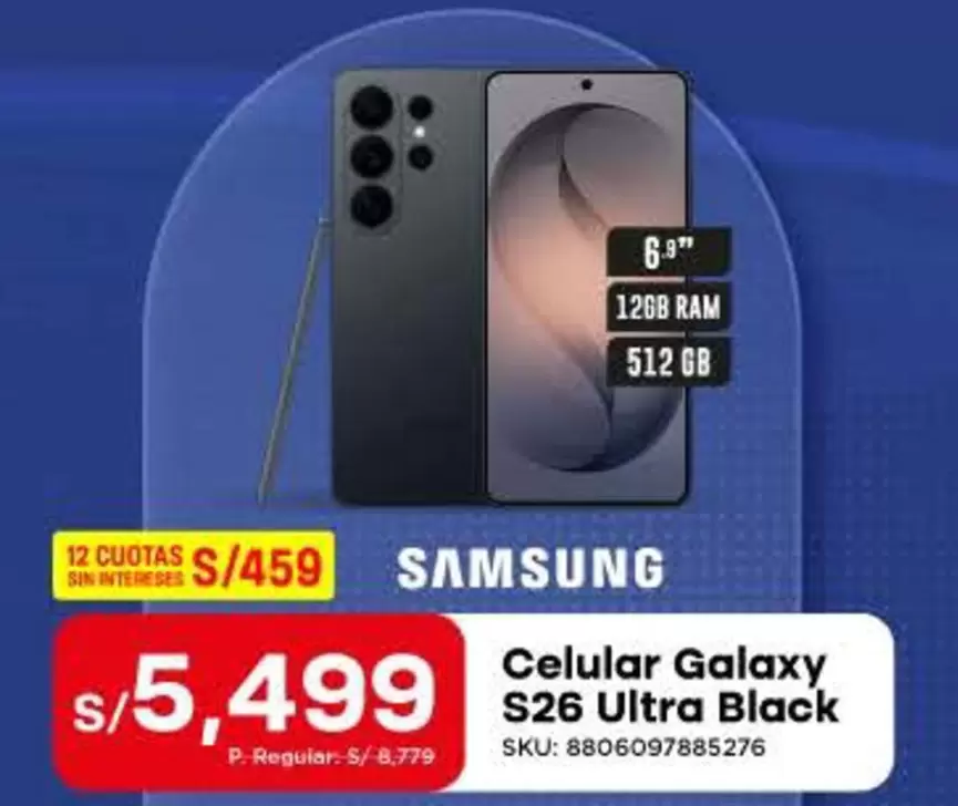 Samsung - Celular Galaxy S26 Ultra Black