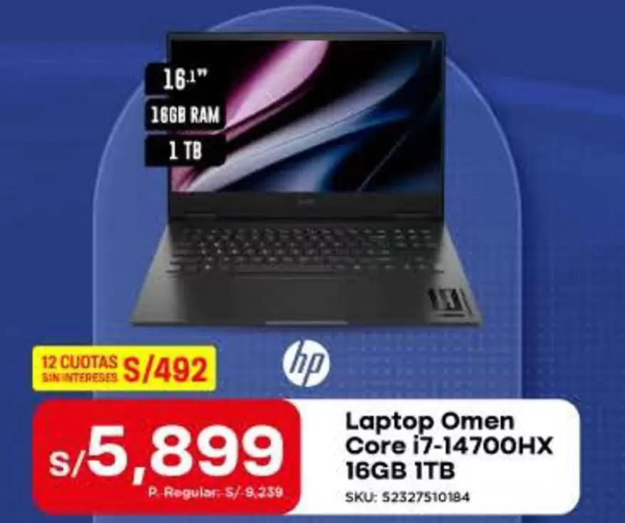 Hp - Laptop Omen Core i7-14700HX 16GB 1TB