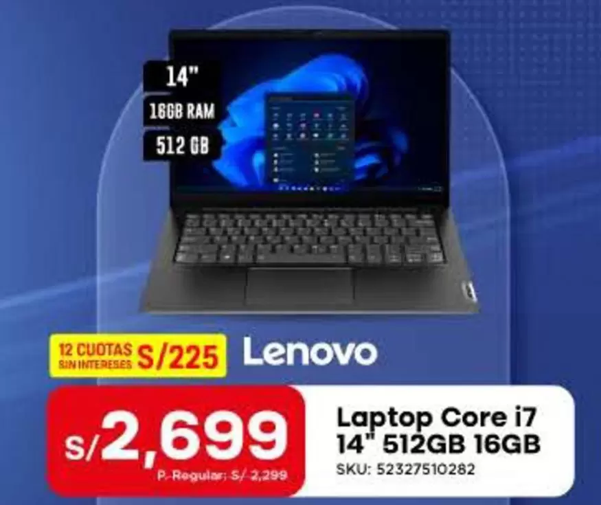 Lenovo - Laptop Core i7 512GB 16GB