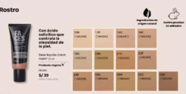 Faces - Base Líquida Check Matte