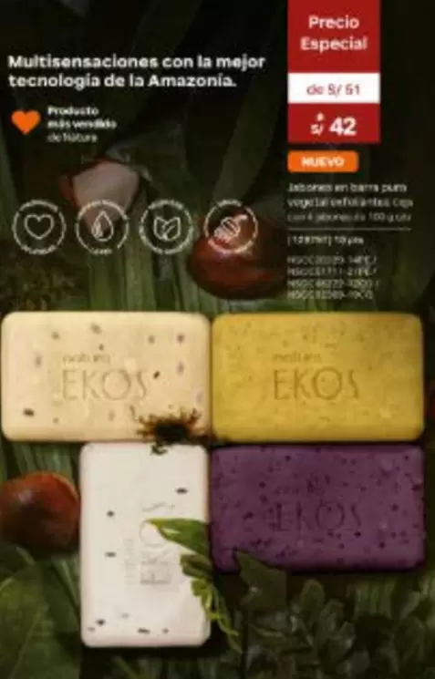 Natura - Jabones en barra puro vegetal Ekos