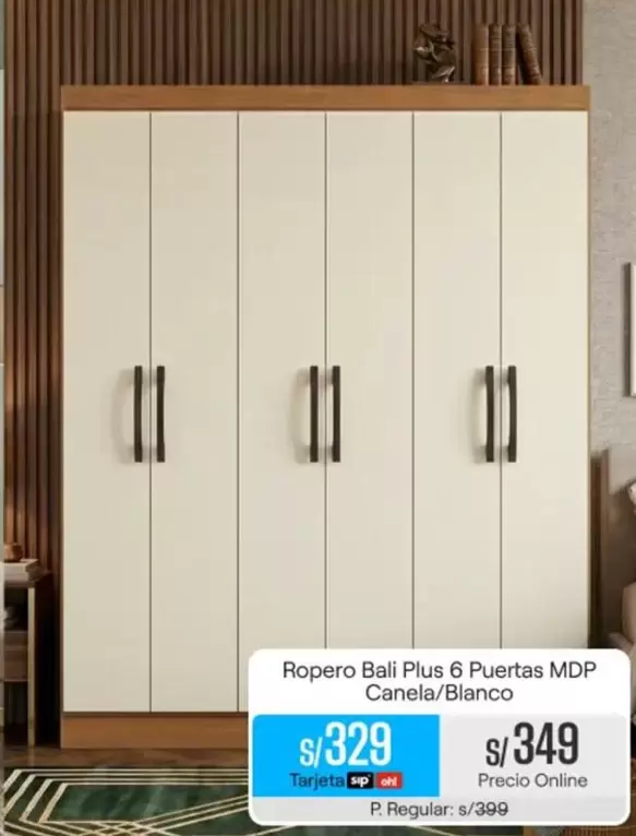 Bali - Ropero Plus 6 Puertas MDP