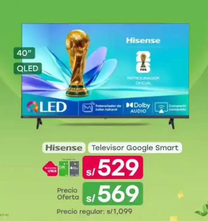 Hisense - Televisor Google Smart