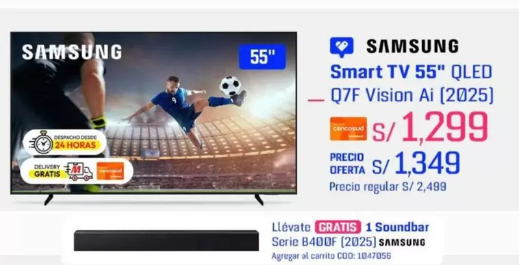 Samsung - Smart TV 55" QLED - Q7F Vision Ai (2025)