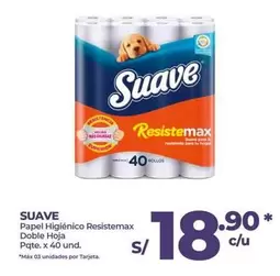 Suave - Papel Higi00nico Resistmax Doble Hoja