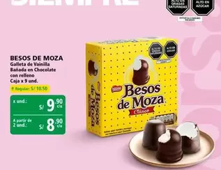 Besos de Moza - BESOS DE MOZA Galleta de Vainilla Bañada en Chocolate