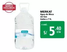 Merkat - Agua de Mesa sin Gas Galón