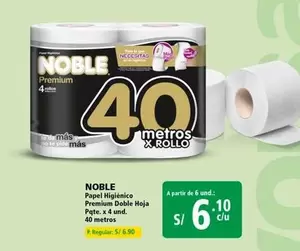 Noble - Papel Higiénico Premium Doble Hoja