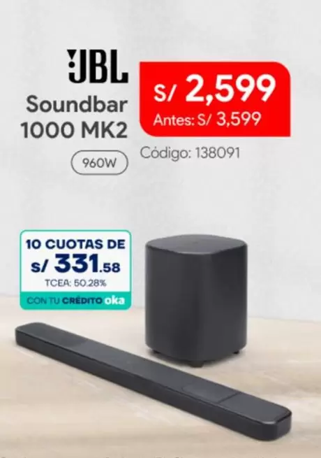 JBL - Soundbar 1000 MK2