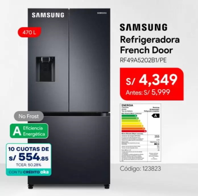 Samsung - Refrigeradora French Door RF49A5202B1/PE