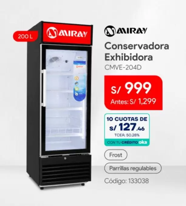 Miray - Conservadora Exhibidora CMVE-204D