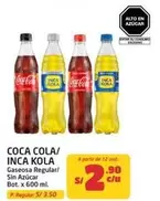 Coca-Cola - Gaseosa Regular/Sin Azúcar Bot. x 600 ml.