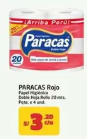 Paracas - Papel Higiénico Doble Hoja Rollo