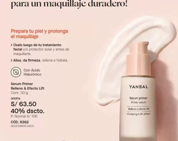 Yanbal - Serum Primer Relleno & Efecto Lift