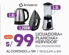 Imaco - LICUADORA+PLANCHA+HERVIDOR