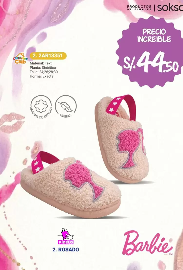Barbie - Zapatillas para mujer 2. ZAP13351