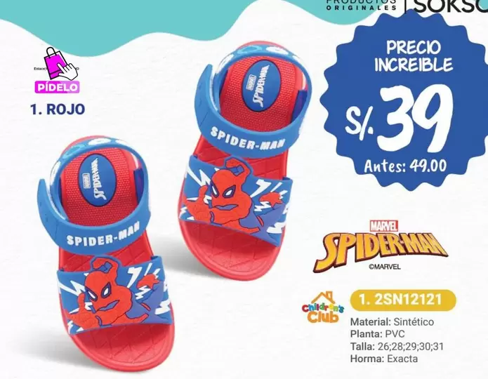 Marvel - Sandalias 1. ROJO