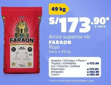 Faraon - Arroz superior nir Rojo