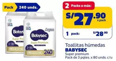 Babysec - Toallitas húmedas Super Premium