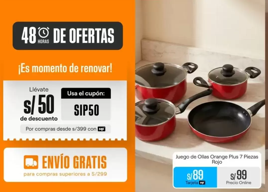 Orange - Juego de Ollas Plus 7 Piezas