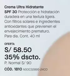 Una - Crema Ultra Hidratante SPF 30