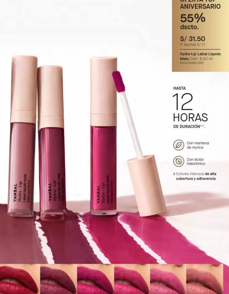 Yanbal - Hydro-Lip Labial Líquido Matte