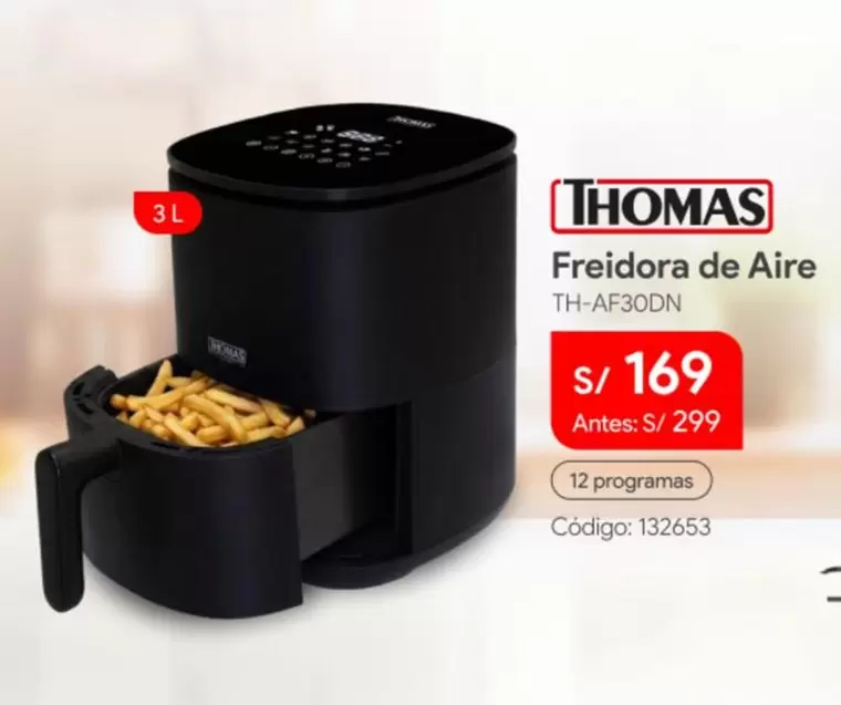 Thomas - Freidora de Aire TH-AF30DN