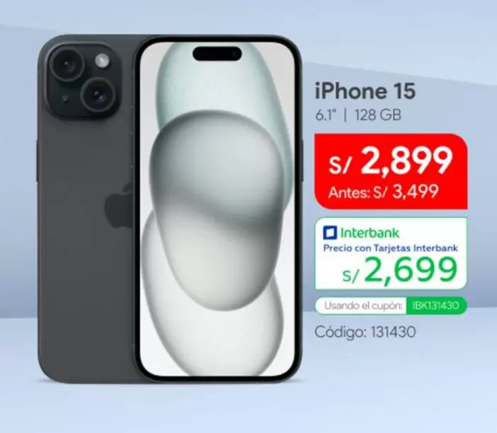 Apple - iPhone 15 6.1" 128 GB
