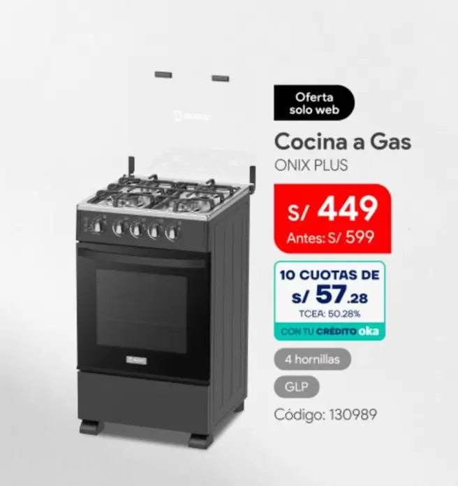 Solo - Cocina a Gas ONIX PLUS