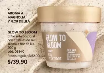 Age - GLOW TO BLOOM Exfoliante corporal con cristales de sal aroma a flor de lila 200 g cód. 05940