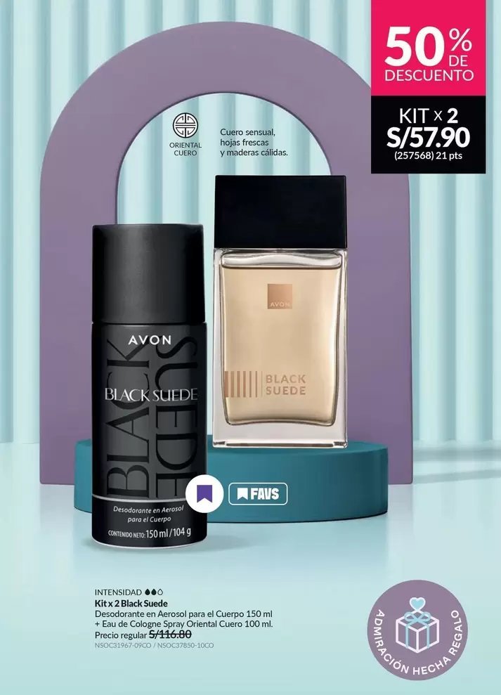 Avon - Kit x 2 Black Suede